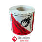 Preview: Hazard Label Class 4.2, 10x10 cm, PE-Folie, SPONTANEOUSLY COMBUSTIBLE